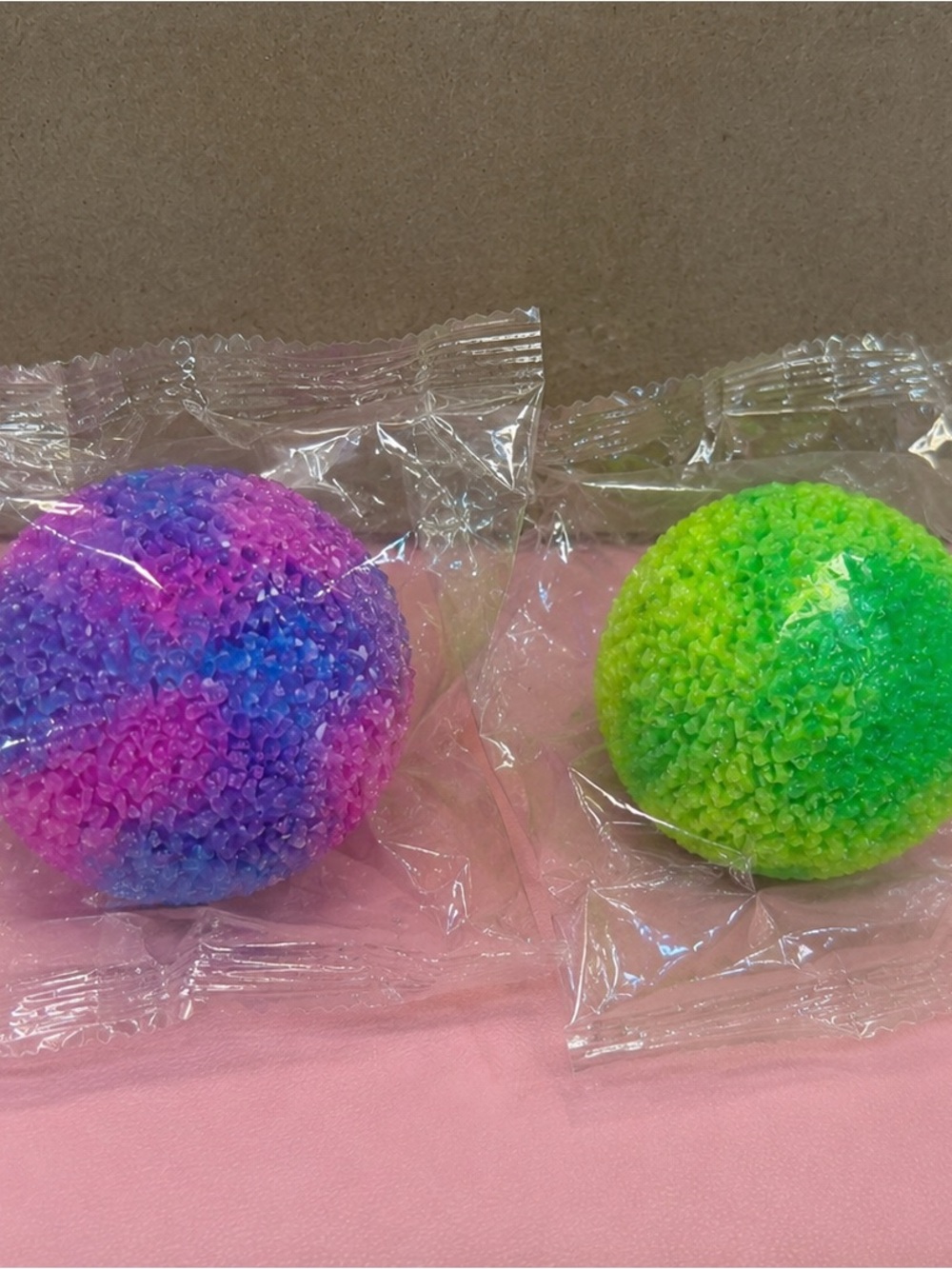 Textured Sensory Stress Balls - Neon Green & Purple-Pink.. sold separately